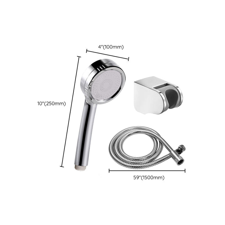 BowLift | Modern handheld shower head 5 spray patterns chrome round wall mounted shower head