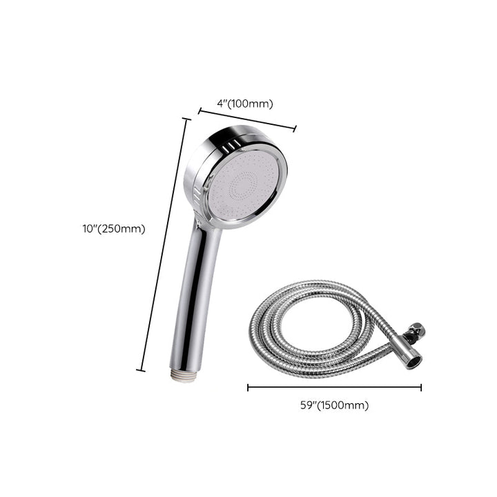 BowLift | Modern handheld shower head 5 spray patterns chrome round wall mounted shower head
