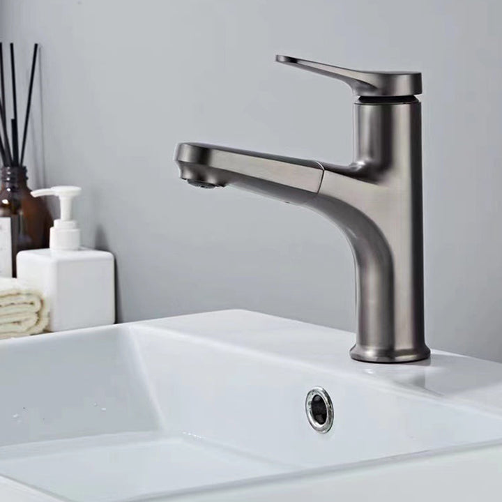 BowLift | Modern Style Extendable Ship Faucet Copper Single Handle Sink Faucet for the Bathroom
