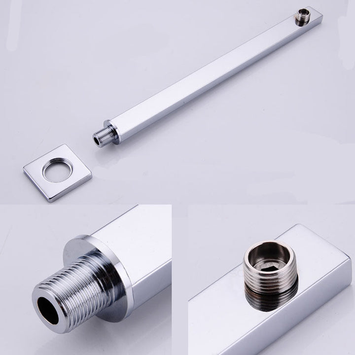 BowLift | Modern square solid shower head with shower arm wall-mounted shower head made of stainless steel