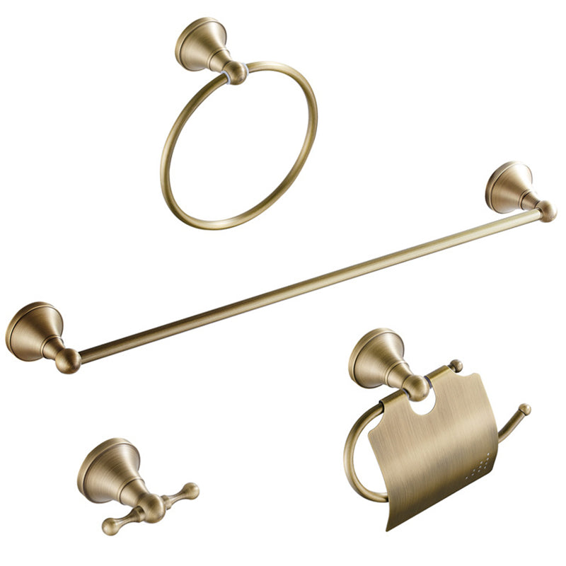 BowLift | Metal Bathroom Set 4-Piece Traditional Style Gold Bathroom Hardware Set