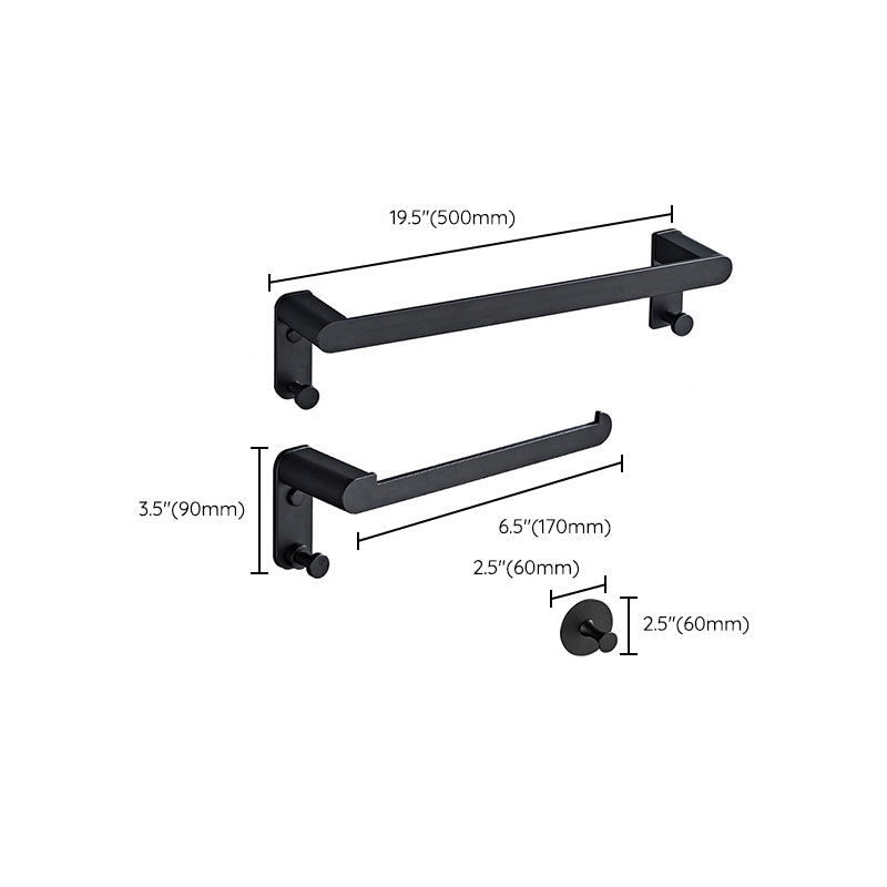 BowLift | Metal Bathroom Set 5-piece Modern Style Black Bathroom Accessories Set