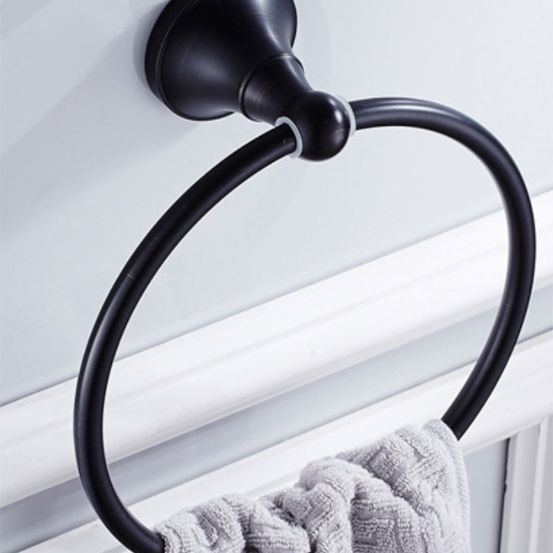 BowLift | Metal Bathroom Set 4-piece Traditional Style Black Bathroom Accessory Set