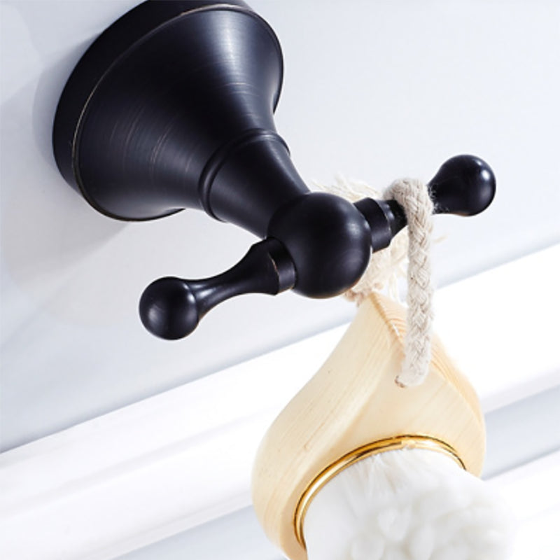 BowLift | Metal Bathroom Set 4-piece Traditional Style Black Bathroom Accessory Set
