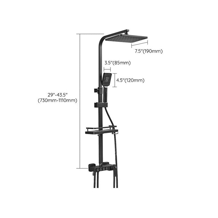 BowLift | Modern adjustable water flow shower faucet shower hose shower system on the wall