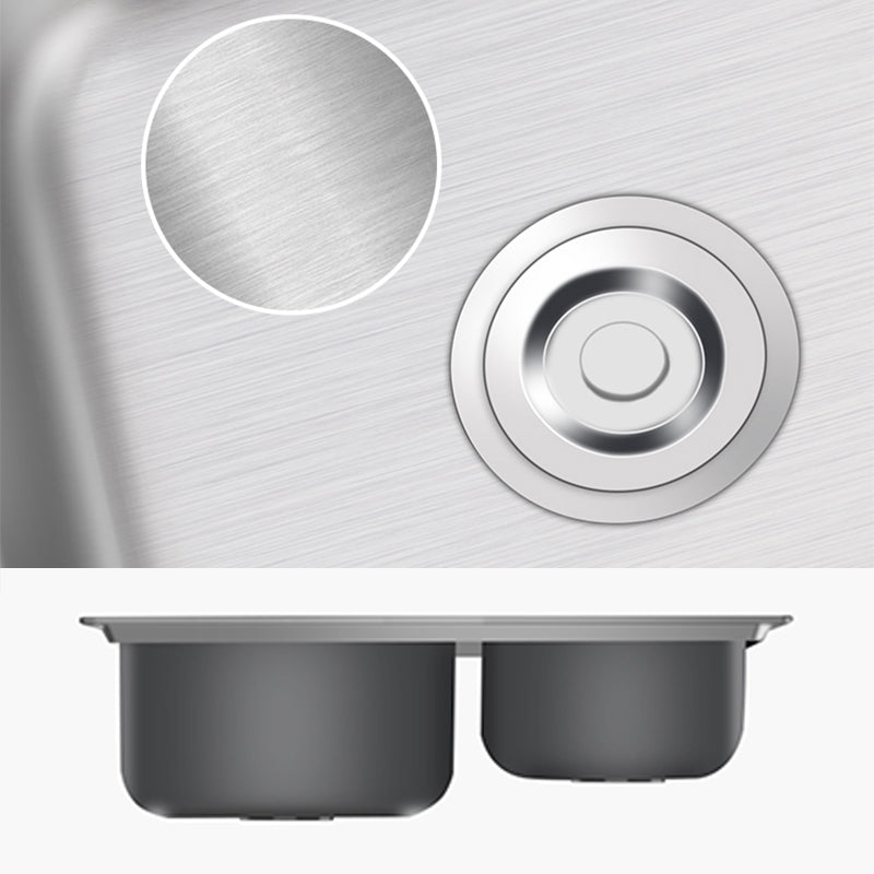 BowLift | Modern Style Kitchen Sink Stainless Steel 2 Holes Top Mount Kitchen Sink