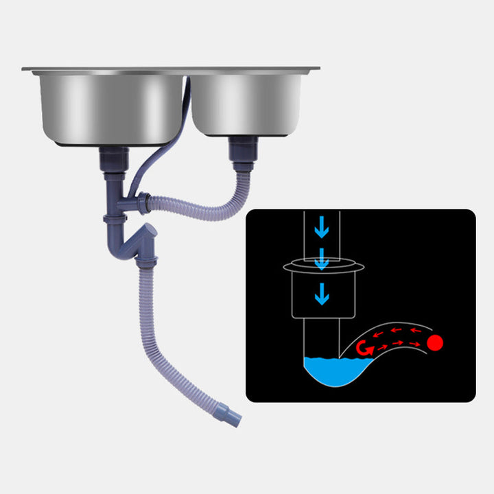 BowLift | Modern Style Kitchen Sink Stainless Steel 2 Holes Top Mount Kitchen Sink