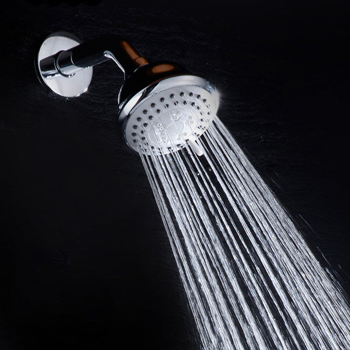 BowLift | Round shower head made of stainless steel in silver wall-mounted shower head