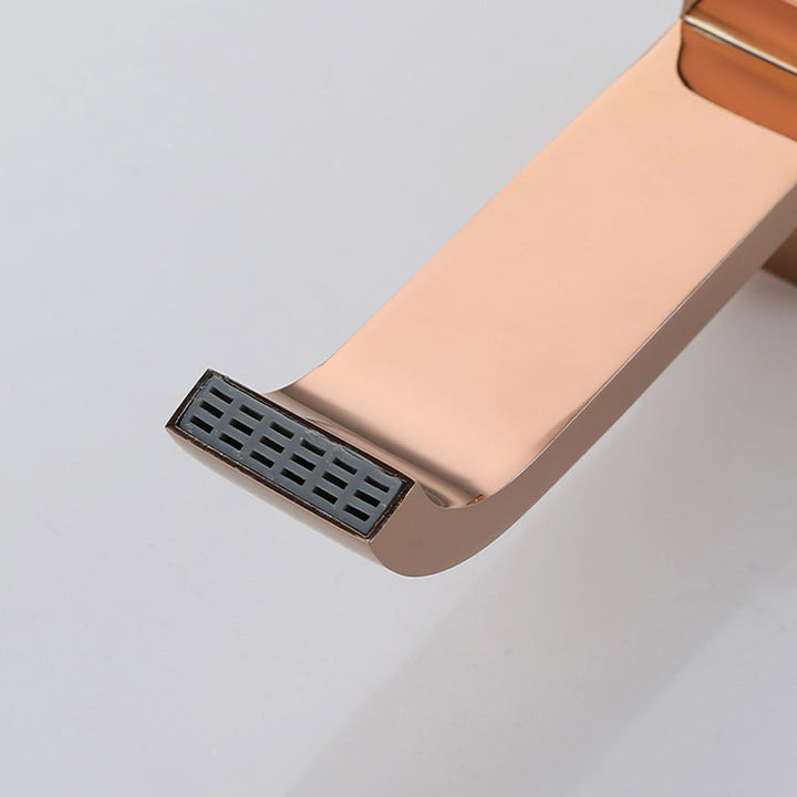 BowLift | Contemporary Wall Mounted Bathroom Faucet Handle Knob Solid Brass Square Faucet