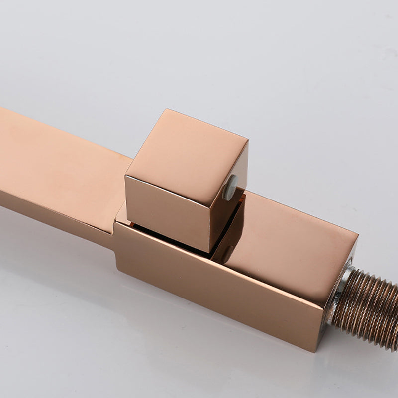 BowLift | Contemporary Wall Mounted Bathroom Faucet Handle Knob Solid Brass Square Faucet