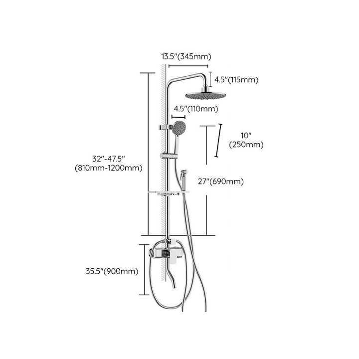 BowLift | Modern print-balanced converter faucet shower head shower fitting on the wall