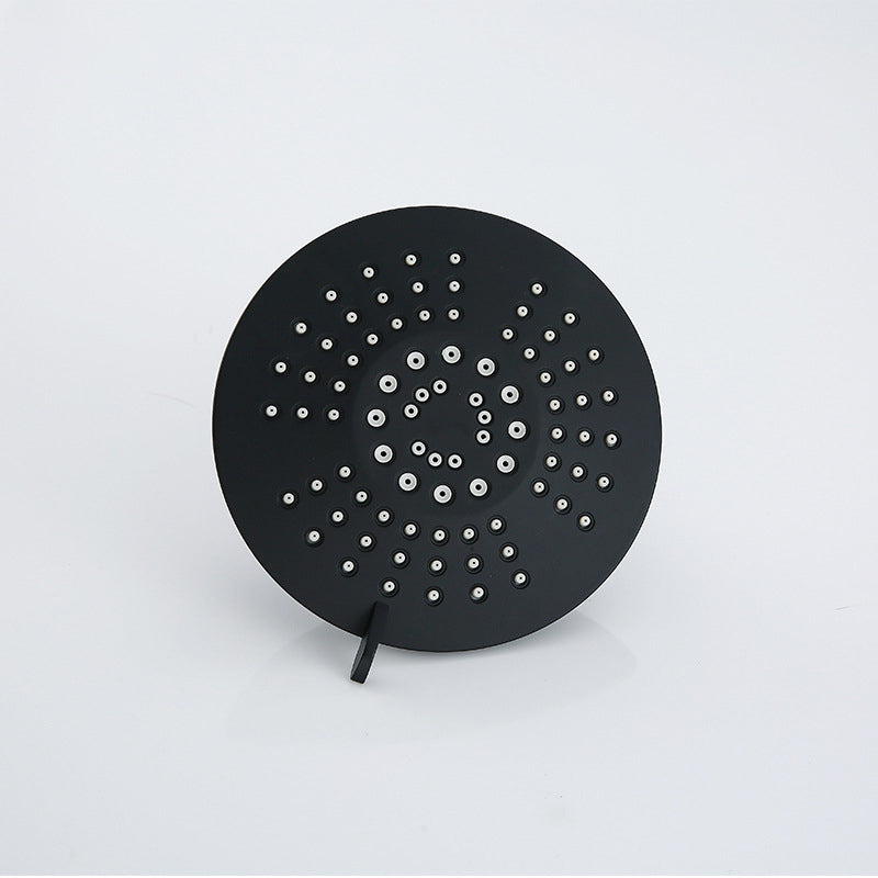 BowLift | Round Fixed Shower Head Matte Black 5 Spray Patterns Wall Mounted Shower Head