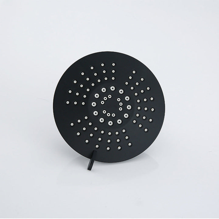 BowLift | Round Fixed Shower Head Matte Black 5 Spray Patterns Wall Mounted Shower Head
