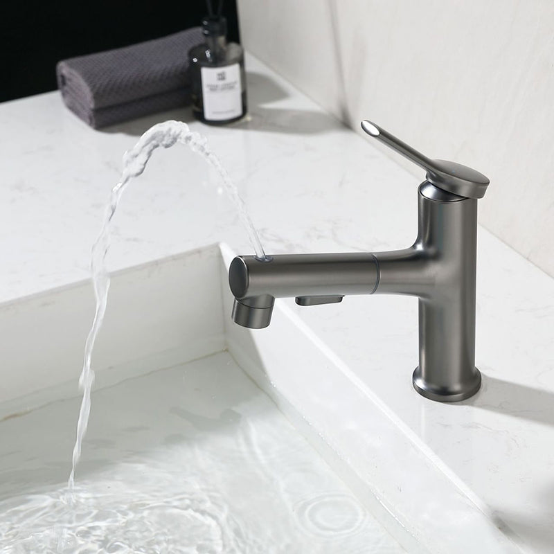BowLift | Modern Basin Faucet Copper Single Handle Low Arc Basin Faucet for Bathroom