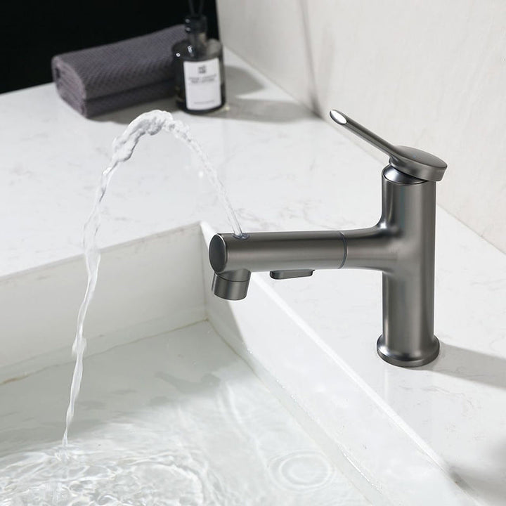 BowLift | Modern Basin Faucet Copper Single Handle Low Arc Basin Faucet for Bathroom