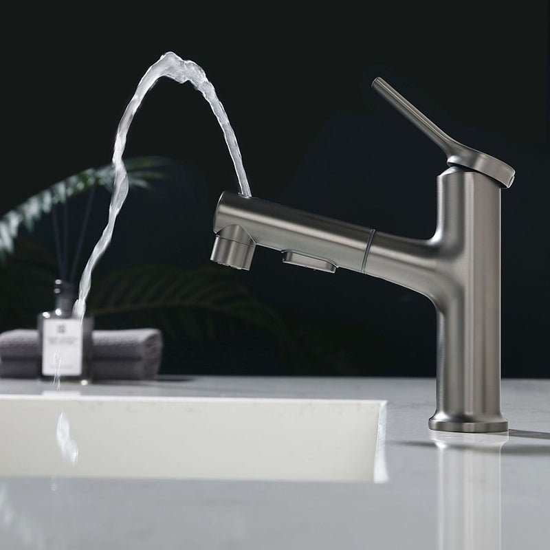 BowLift | Modern Basin Faucet Copper Single Handle Low Arc Basin Faucet for Bathroom