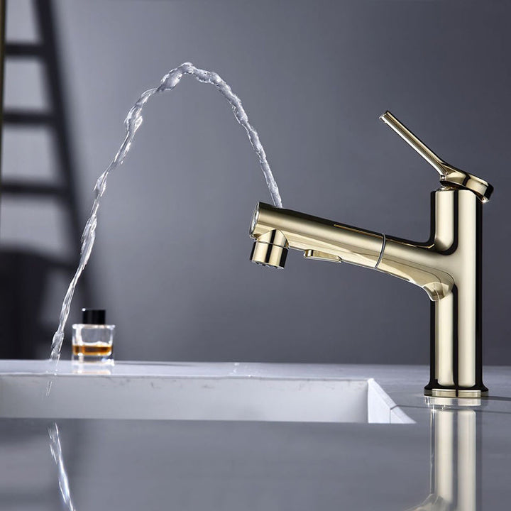 BowLift | Modern Basin Faucet Copper Single Handle Low Arc Basin Faucet for Bathroom
