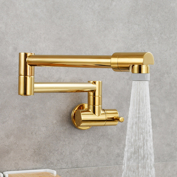BowLift | Modern Pull-down Faucet Single Handle Wall Mounted Pot Filler Low Profile 1-Hole Filler
