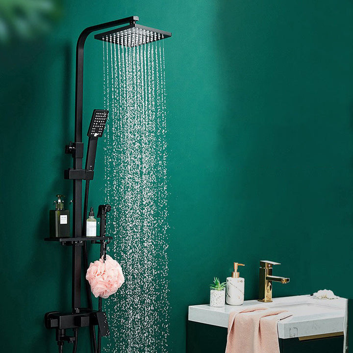 BowLift | Adjustable Spray Sample Shower Combination Metal Shower Fitting Arm Shower Head with Slip Bar