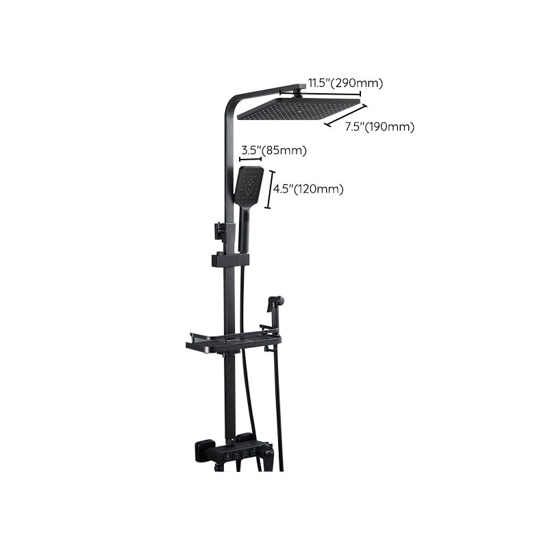 BowLift | Adjustable Spray Sample Shower Combination Metal Shower Fitting Arm Shower Head with Slip Bar