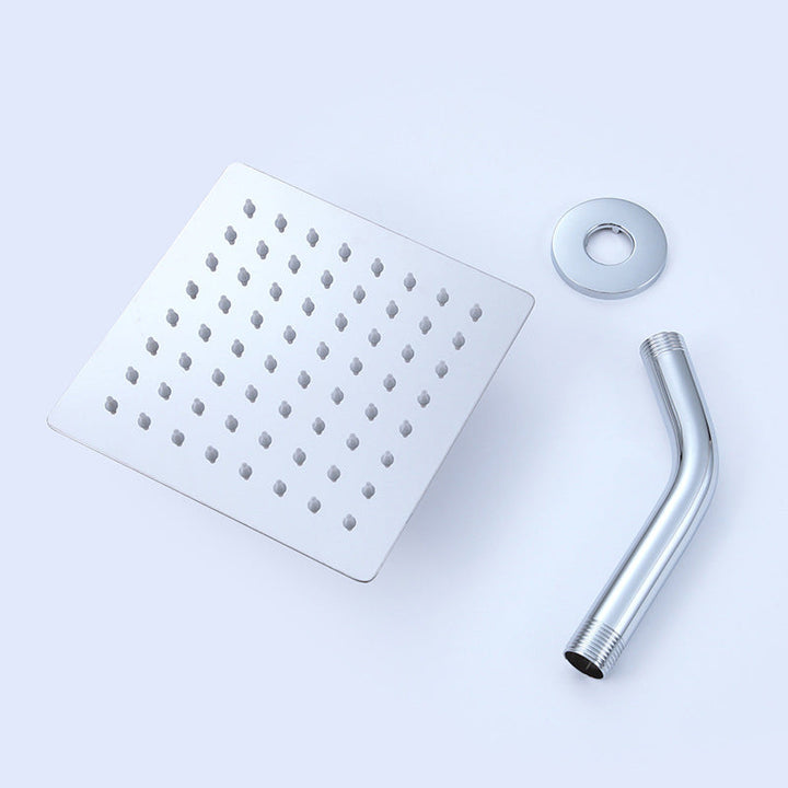 BowLift | Square Stainless Steel Showerhead in Silver 6-Inch Fixed Showerhead