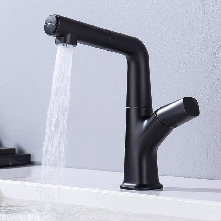 BowLift | Modern Vessel Sink Faucet Brass Lever Handles Swivel Spout Sink Faucet