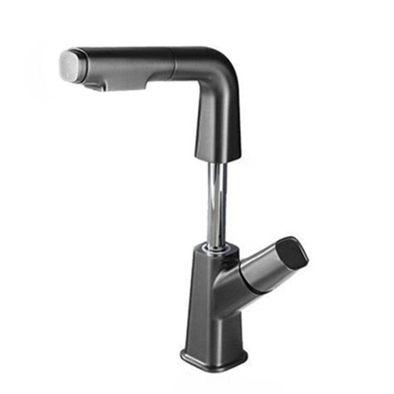 BowLift | Modern Vessel Sink Faucet Brass Lever Handles Swivel Spout Sink Faucet
