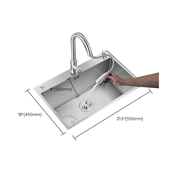 BowLift | Contemporary Style Kitchen Sink Stainless Steel Color Fast Built-In Sink