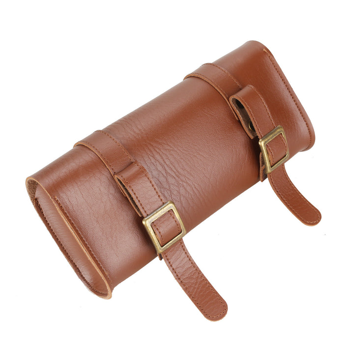 Vintage Leather Tool Roll Bike Handlebar Bag Bowlift