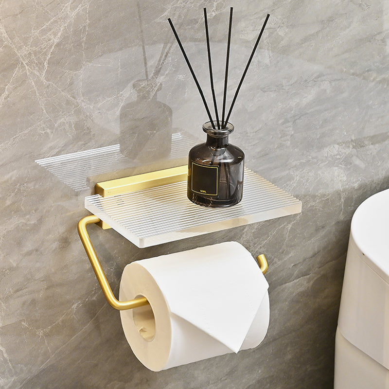 BowLift | Metal and acrylic bathroom accessories as a single piece or in a set in gold
