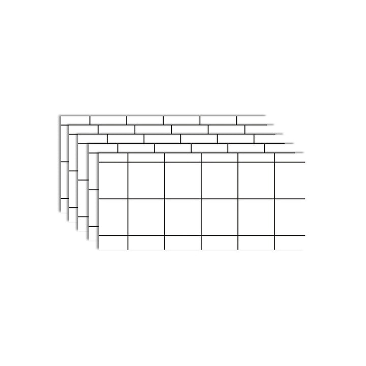 BowLift | PVC Peel and Stick Back Wall Tiles Rectangular Wallpaper