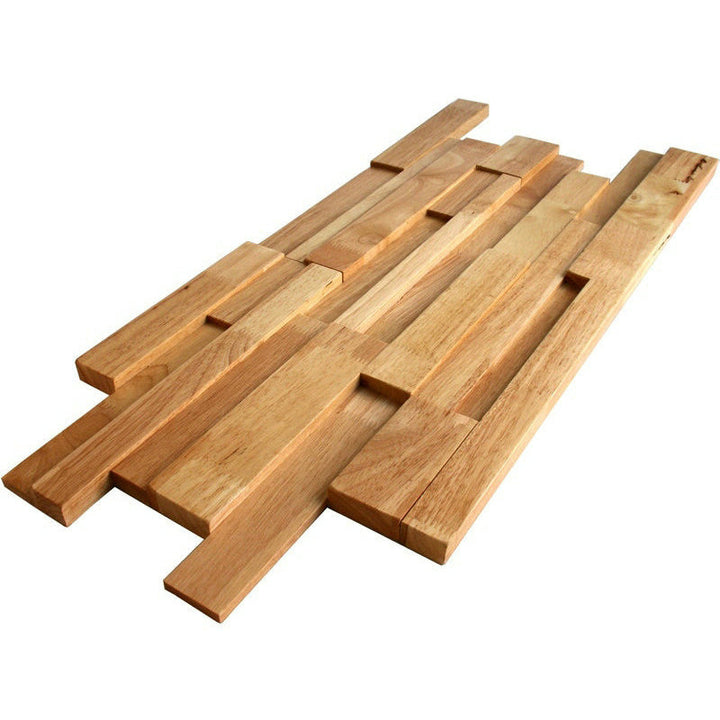 BowLift | Mosaic Wood Wall Cladding Glue Living Room Modern Style Wood Plank