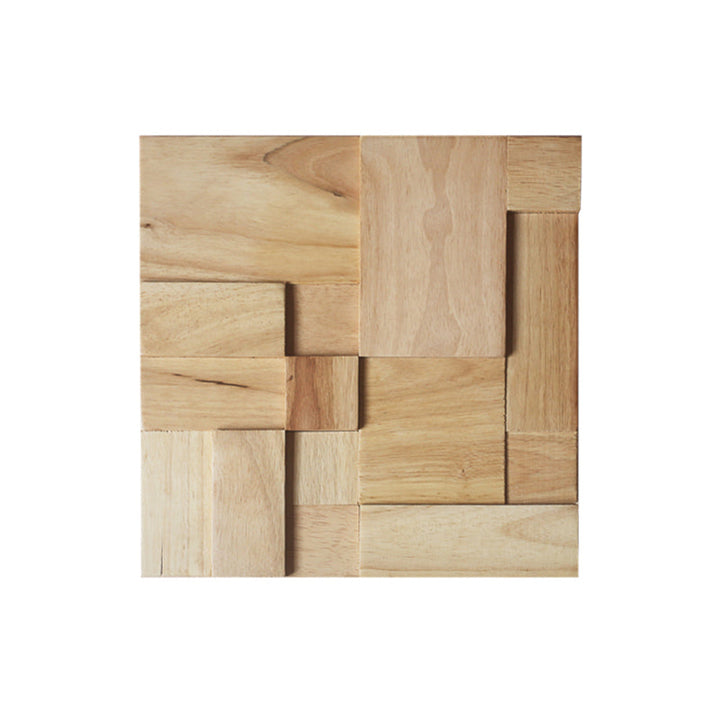 BowLift | Mosaic Wood Wall Cladding Glue Living Room Modern Style Wood Plank