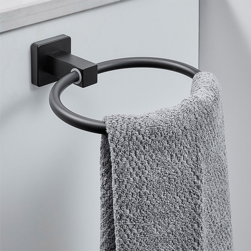 BowLift | Traditional Bathroom Accessories Set Black Towel Ring Bathroom Shelf Bathroom Accessories Set