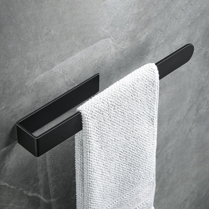 BowLift | Modern Towel Ring Bathroom Hardware Set Stainless Steel/Black Bath Hardware Set