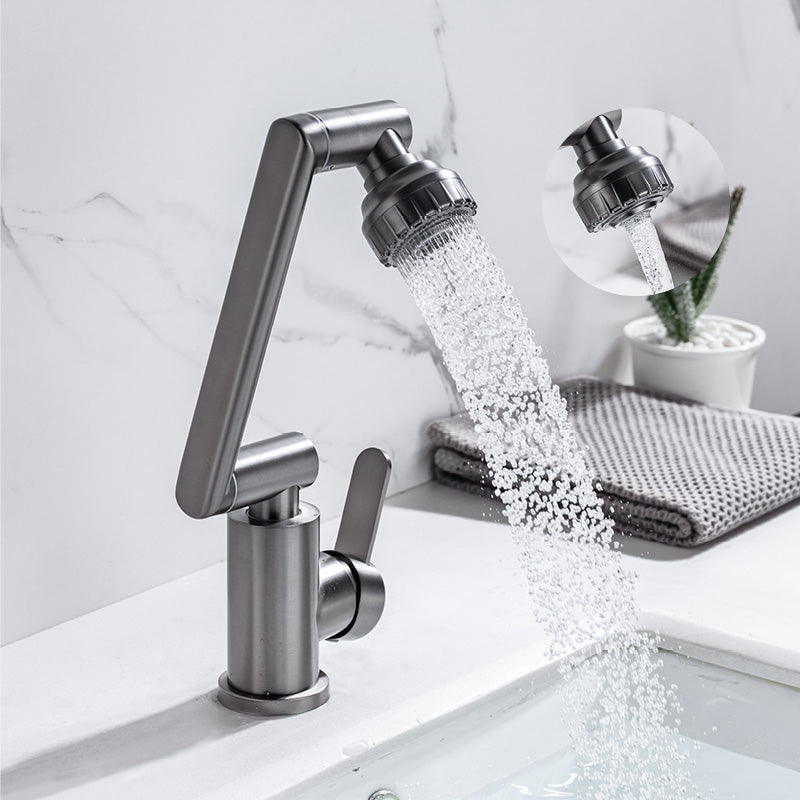 BowLift | Contemporary Centerset Faucet Lever Handles Low Arc Stainless Steel Faucet