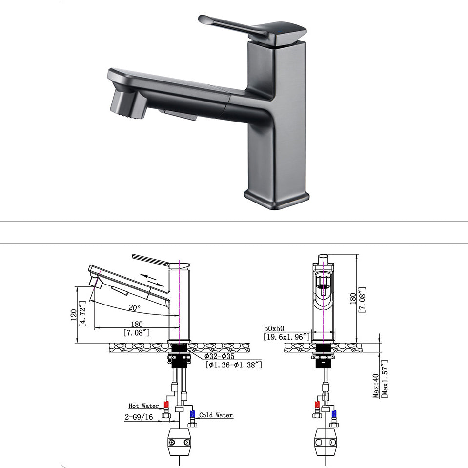 BowLift | Modern Vessel Faucet Copper Solid Color Single Handle Vessel Faucet