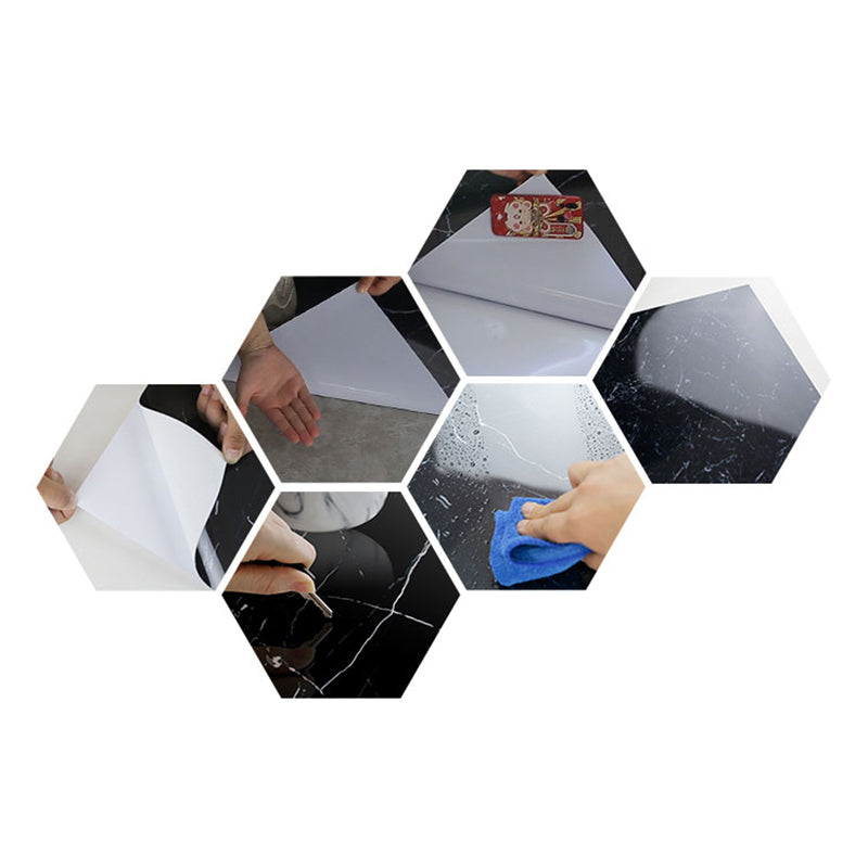 BowLift | Modern Square Wallpaper Single Tile PVC Peel & Stick Subway Tile for Shower