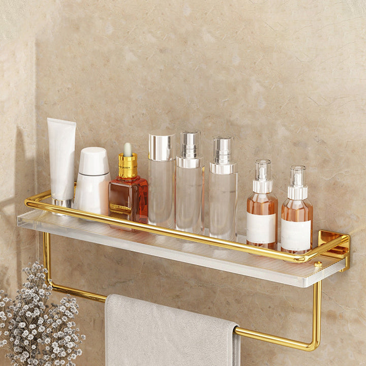 BowLift | Modern Silver/Gold Bathroom Hardware Set Bathroom Shelf Bathroom Set