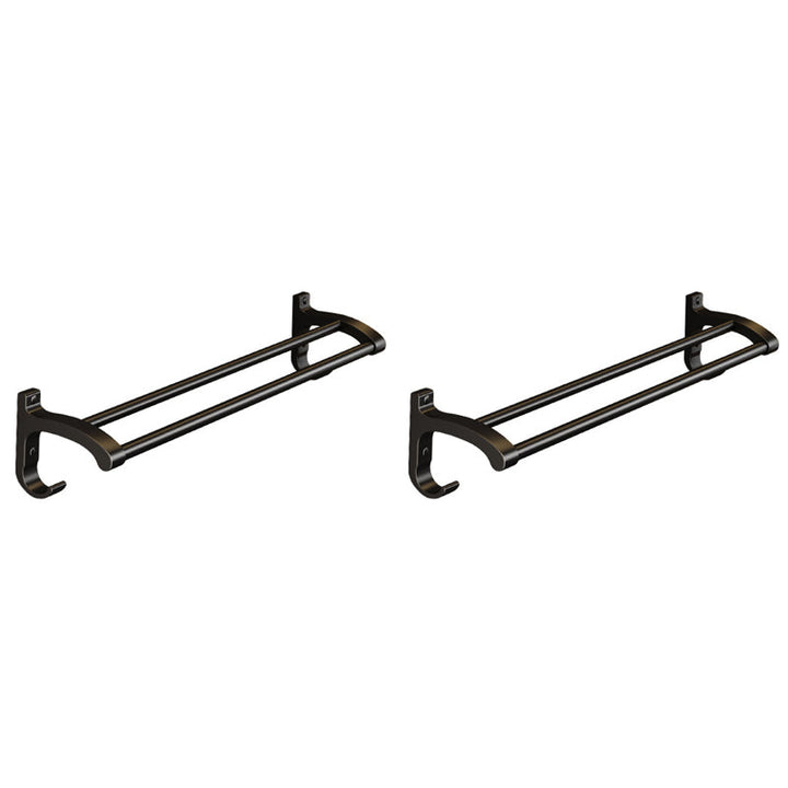BowLift | Modern black metal bath hardware set towel bar bathroom hardware set