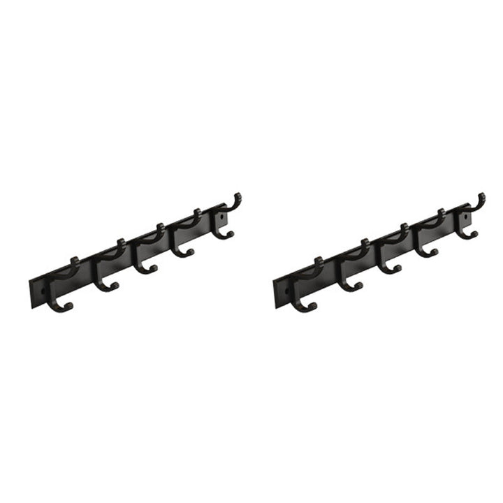 BowLift | Modern black metal bath hardware set towel bar bathroom hardware set