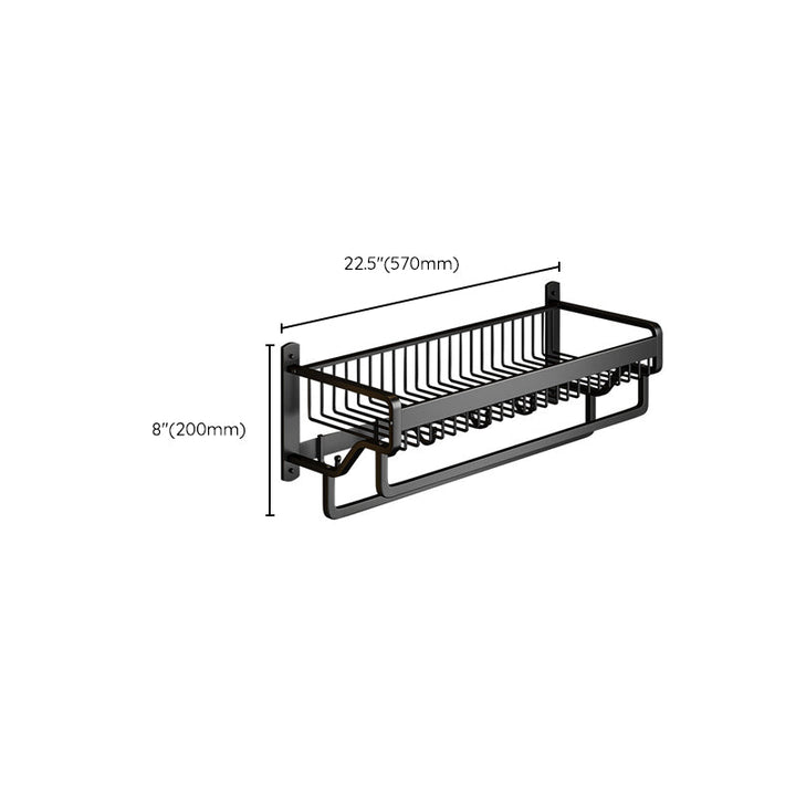 BowLift | Modern black metal bath hardware set towel bar bathroom hardware set