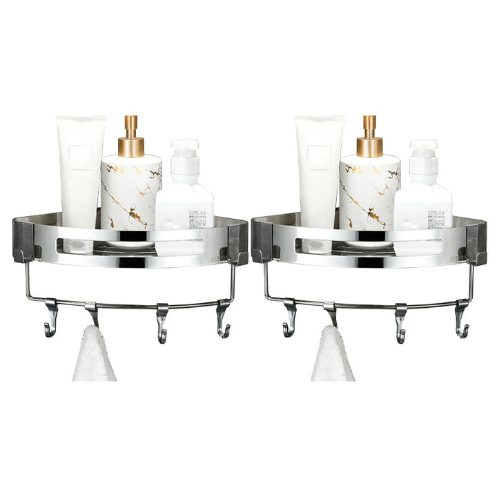 BowLift | Modern Bathroom Hardware Set Silver Bathroom Shelf Bathroom Hardware Set