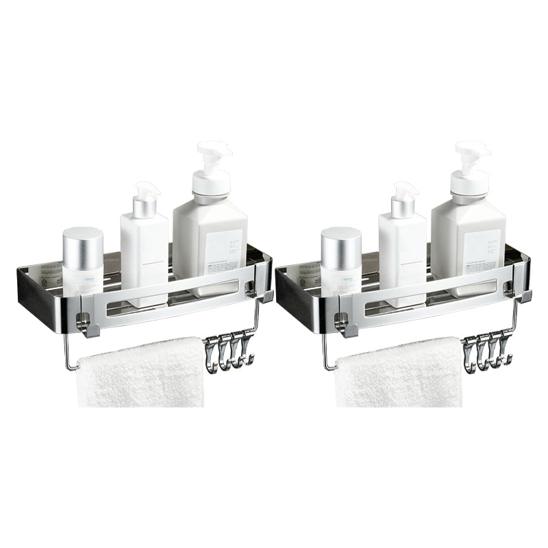 BowLift | Modern Bathroom Hardware Set Silver Bathroom Shelf Bathroom Hardware Set