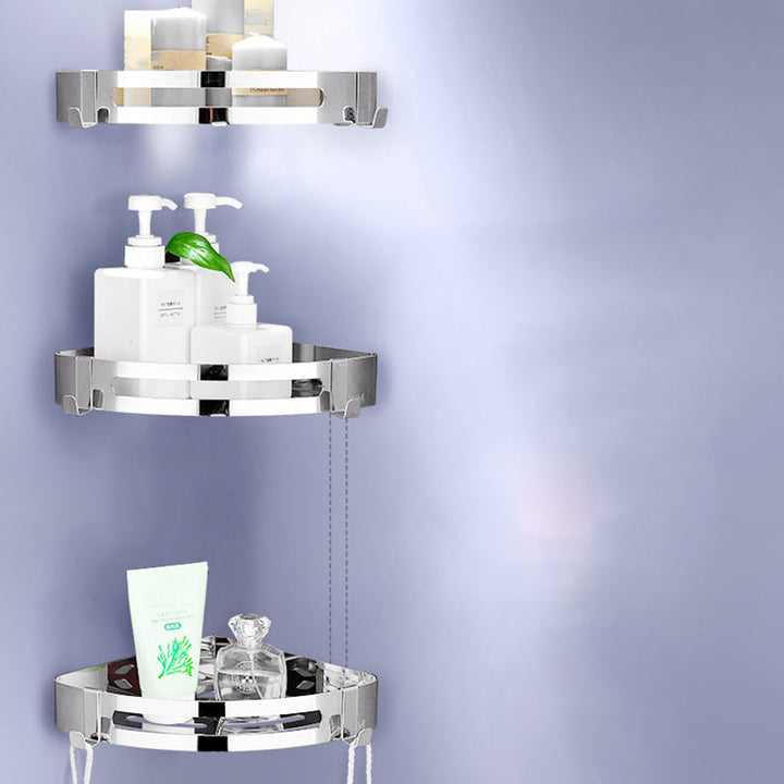BowLift | Modern Bathroom Hardware Set Silver Bathroom Shelf Bathroom Hardware Set