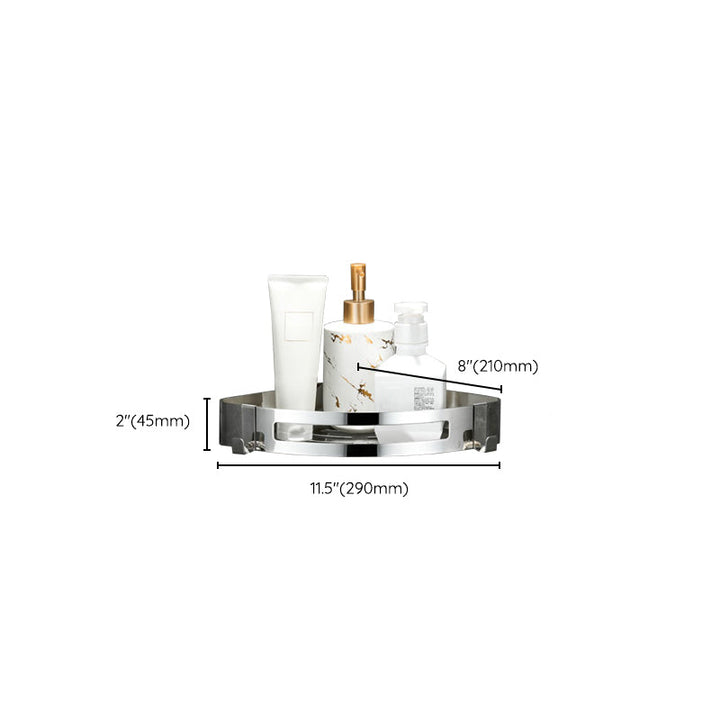 BowLift | Modern Bathroom Hardware Set Silver Bathroom Shelf Bathroom Hardware Set