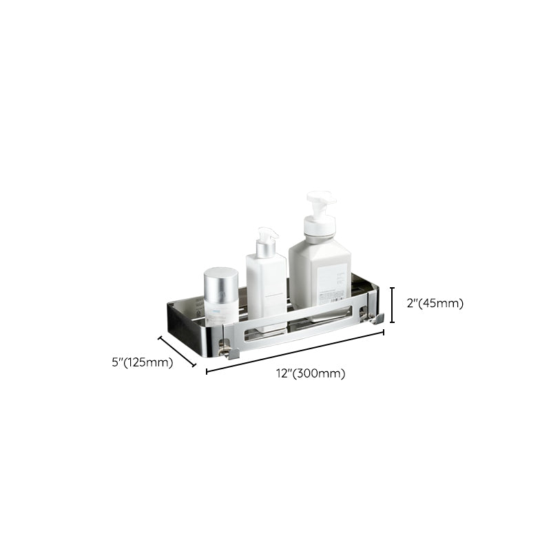 BowLift | Modern Bathroom Hardware Set Silver Bathroom Shelf Bathroom Hardware Set