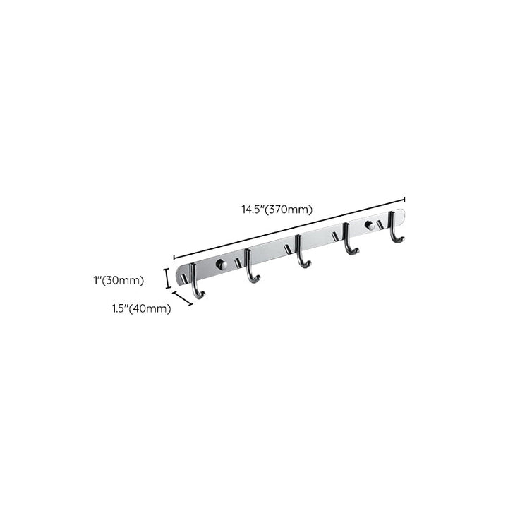 BowLift | Chrome Modern Bathroom Hardware Set Stainless Steel Towel Hook/Towel Rail & Bathroom Shelf
