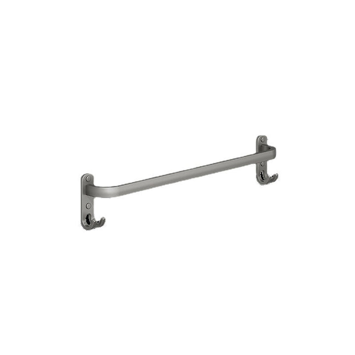 BowLift | 2-piece modern bathroom accessory set made of aluminum matte gray towel bar