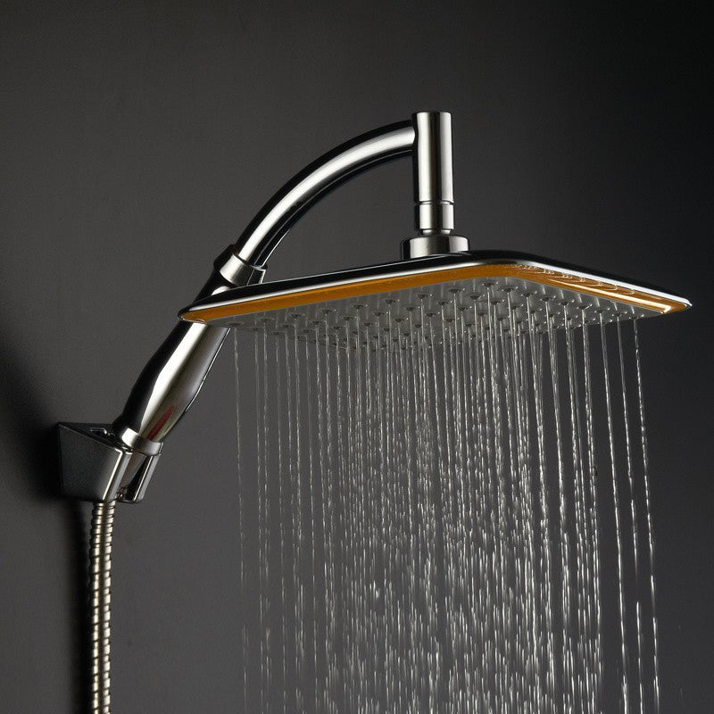 BowLift | Modern Square Shower Head Combo Chrome Rainfall Shower Head